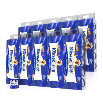 舒洁（Kleenex）舒洁卷纸卫生纸柔韧纯白印花有芯卷纸3层210节*100卷厕纸纸巾 商品图5