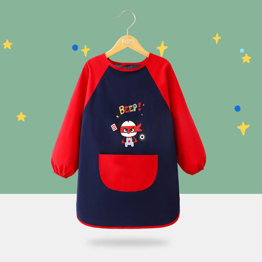 【防水防油 透气不闷】罩衣儿童防水画画衣幼儿园印制罩衣画室印字防水反穿衣男女 童围裙 商品图11