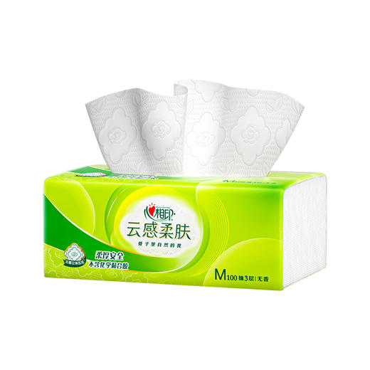 心相印云感100抽24包三层立体压花塑装纸面巾 DT18100（箱装） 商品图4