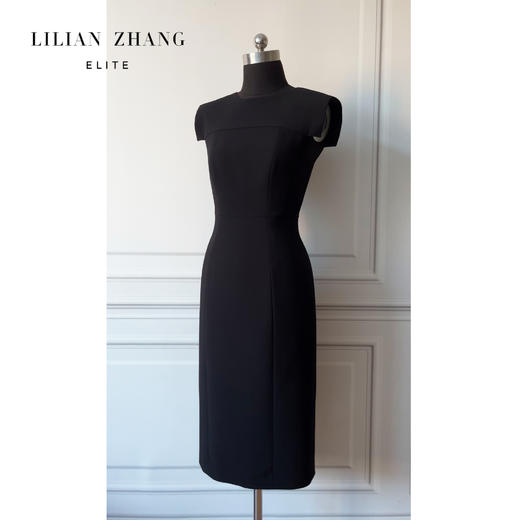 LILIAN ZHANG——都市力量—纯粹经典—挚爱高级感修身小黑裙 2301081 商品图1