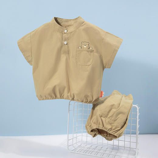 贝贝怡2024夏季新款薄款透气纯棉短袖&短裤ZB2DT038 商品图1
