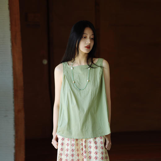 绽放285朵/防蚊裤抗菌有机棉轻薄叠穿文艺百搭九分裤+吊带两件套 商品图3