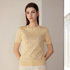 【棉桑蚕丝针织短袖套衫】24年夏季新款黄色时尚百搭针织上衣 商品缩略图1