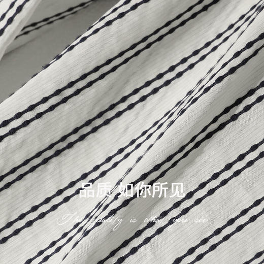 COCOBELLA设计感解构多穿法提花条纹薄衬衫气质遮阳衫SR0032 商品图4