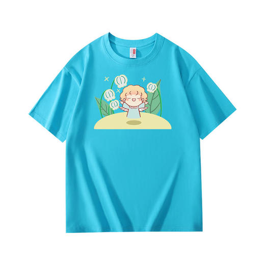 溪水边原创设计小天使纯棉T恤220克宽松款 商品图5