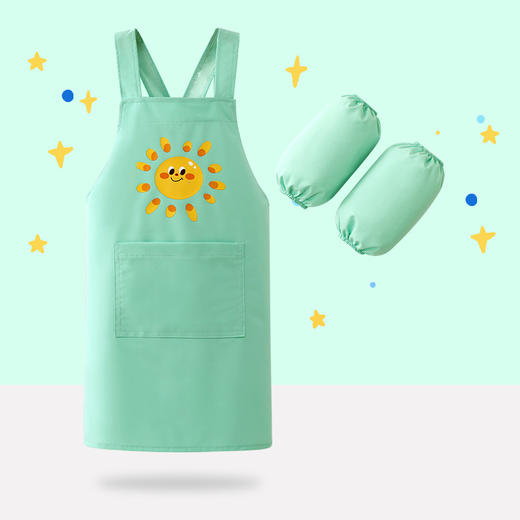【送袖套！全身防水免洗】男女孩罩衣画画衣防水长袖厨房反穿衣中大童幼儿园绘画宝宝围衣 商品图13