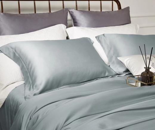 利路米百支纯色奥地利兰精天丝面料四件套 灰绿 商品图3