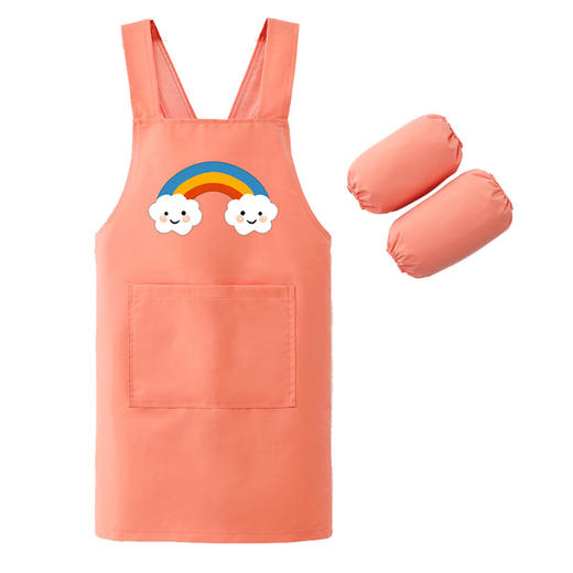 【送袖套！全身防水免洗】男女孩罩衣画画衣防水长袖厨房反穿衣中大童幼儿园绘画宝宝围衣 商品图4