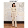 MAXRIENY极简通勤风双腰头设计高腰阔腿长裤秋休闲裤(货号:MC88PA559) 商品缩略图1