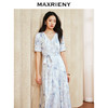MAXRIENY欧式园艺复古风连衣裙2024夏款茶歇裙珍珠钻扣流苏裙子(货号:MS85DR257) 商品缩略图1