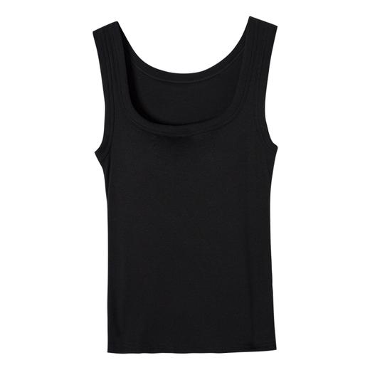 西嘉C+IMPRESS/西嘉优可丝细坑条乳胶胸垫遮副乳高弹方领外穿女士背心T2402028 商品图4