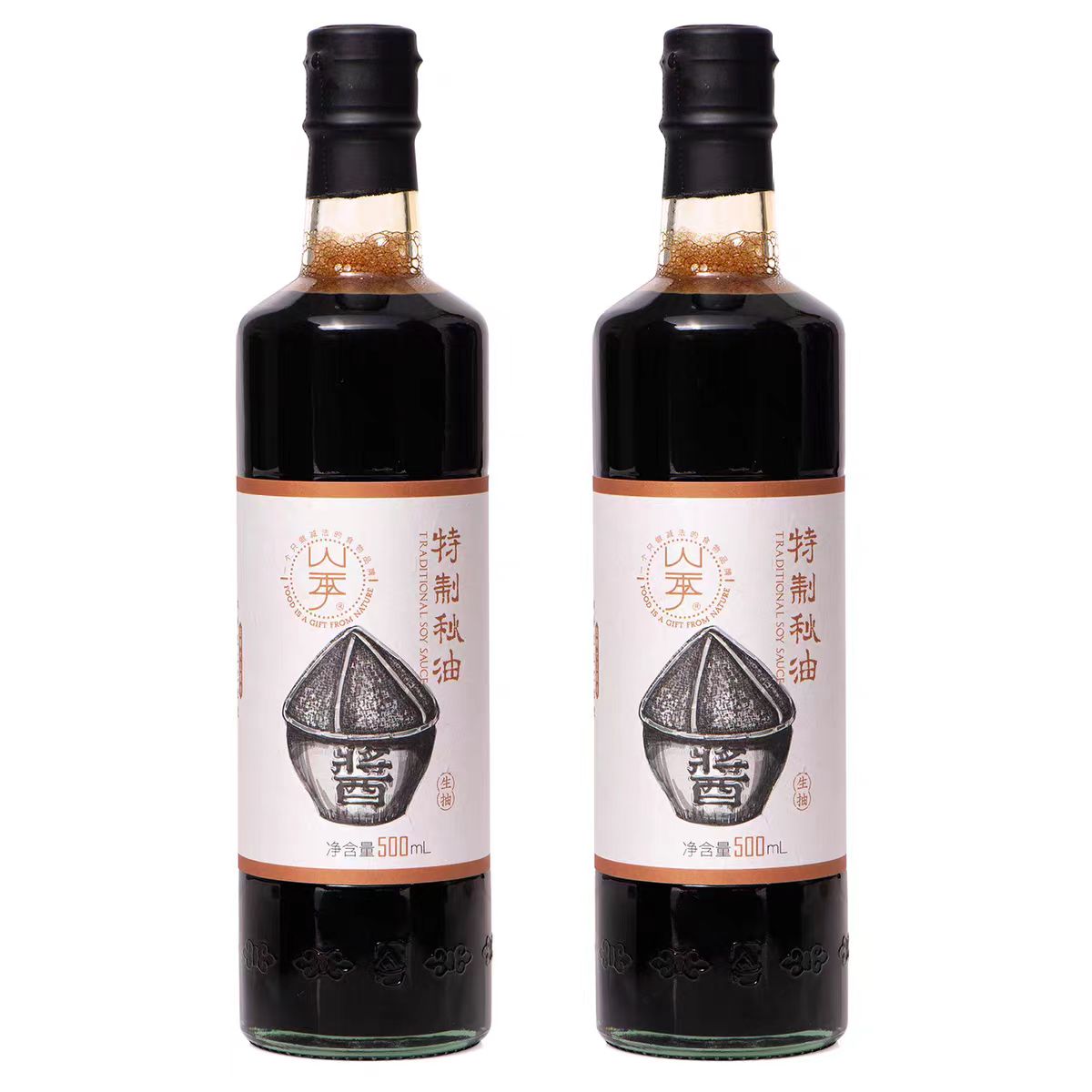 【产地直发包邮】山季—特制秋油不加糖500ML*2（生抽）