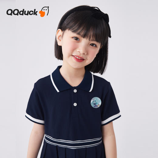 【120-165】【可可鸭】女童夏季短袖裙子polo领连衣裙 商品图9
