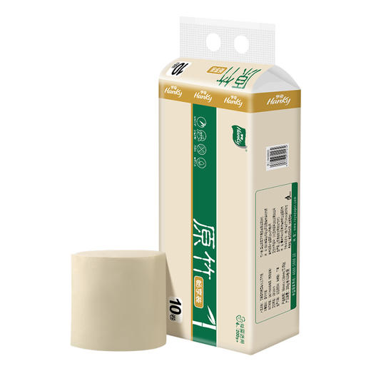 Hanky/亨奇原竹畅享本色纸实芯圆卷2000g*4层*6提 商品图3
