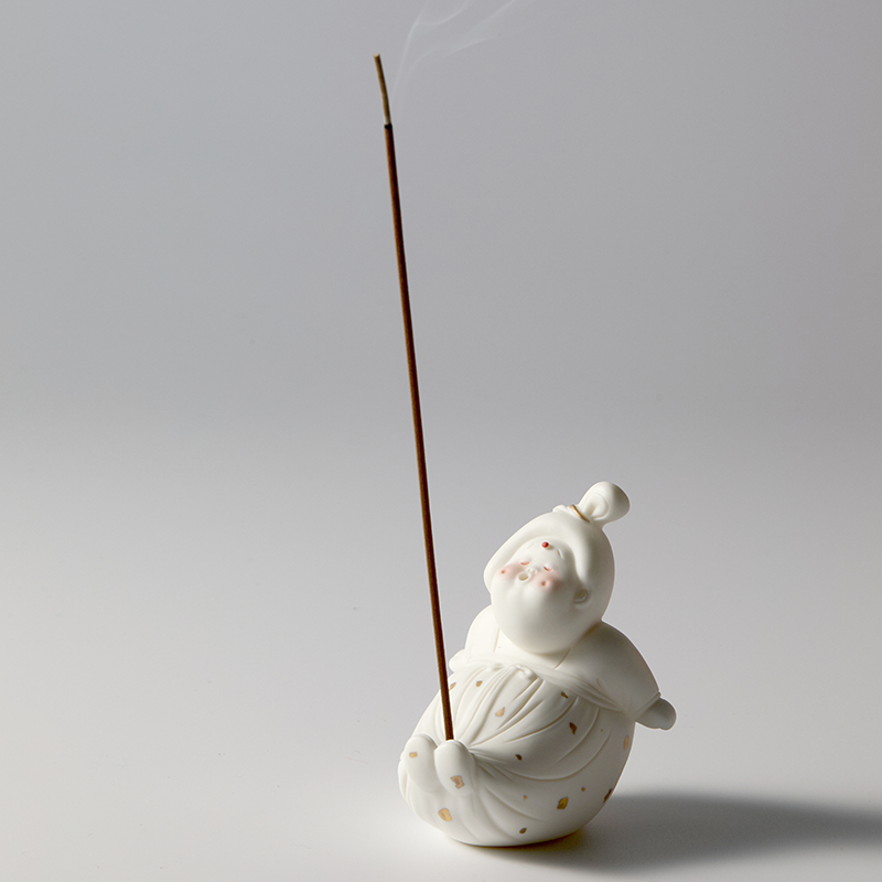 唐妹春夏陶瓷香插Tang-style Lady Chunxia Incense Holder