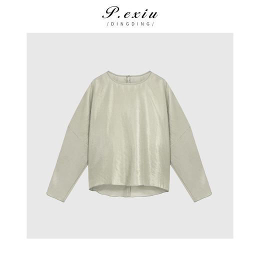 04-3潘依绣丁丁宠粉PanYiXiu/潘依绣高级感精工流光极简气质时尚衬衫 W-61749 商品图1