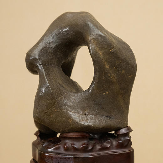 清 灵璧石文房赏石（红木座） 商品图2