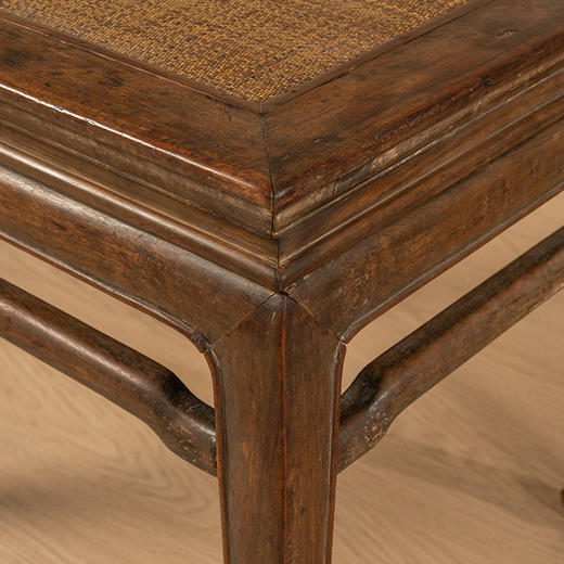 清早期 黄花梨束腰罗锅枨马蹄腿方凳 商品图2