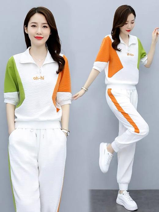 ALBB-休闲运动套装女2024年夏季新款韩版时尚洋气显瘦气质两件套潮 商品图7