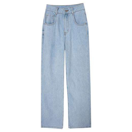 西嘉进口三醋酸汉麻百搭牛仔裤女高腰直筒大长腿阔腿裤KZ2402025 商品图4