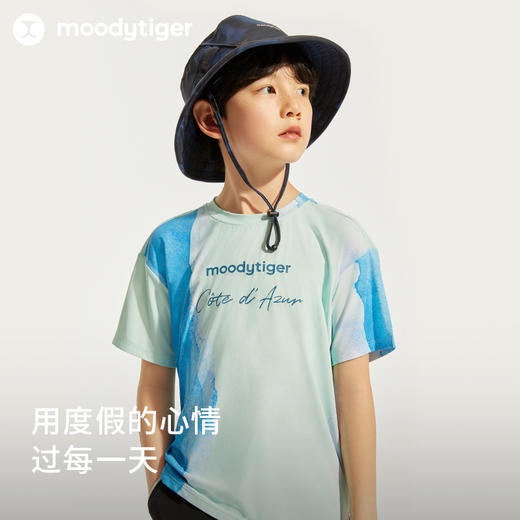 【专属】moodytiger24夏新男童夏季户外休闲Waves Trace短袖T恤42110115 商品图1