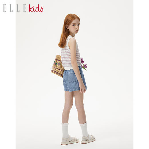 ELLEKIDS 童装 莱赛尔软牛仔百搭休闲裙裤短裤 商品图3