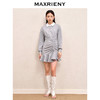 MAXRIENY轻奢小香风抽褶鱼尾连衣裙早秋穿搭针织卫衣裙格雷系穿搭(货号:MS88DR552) 商品缩略图1