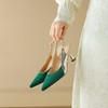 【预售5天】性感高跟鞋尖头细跟女鞋，拼色搭扣包头后空凉鞋NDXC&6387-1 商品缩略图2