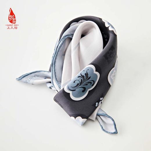 SAINTJOY/上久楷 女式真丝方巾   螺钿笙丝巾 FJS23054 商品图11