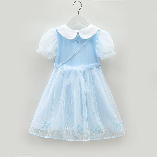 【赠送包包！】女童艾莎公主裙2024款夏装儿童冰雪奇缘洋气网纱裙宝宝短袖连衣裙 商品图3