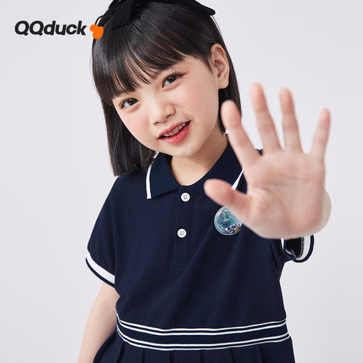 【120-165】【可可鸭】女童夏季短袖裙子polo领连衣裙 商品图5