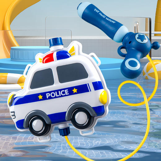 【清凉大作战，背包水枪】夏日高颜值卡通消防车背包水枪，升级防漏黑科技，男女孩玩水泳池沙滩抽拉式水枪儿童玩具喷水枪QQ父亲节礼物新年礼盒年货礼盒 商品图6