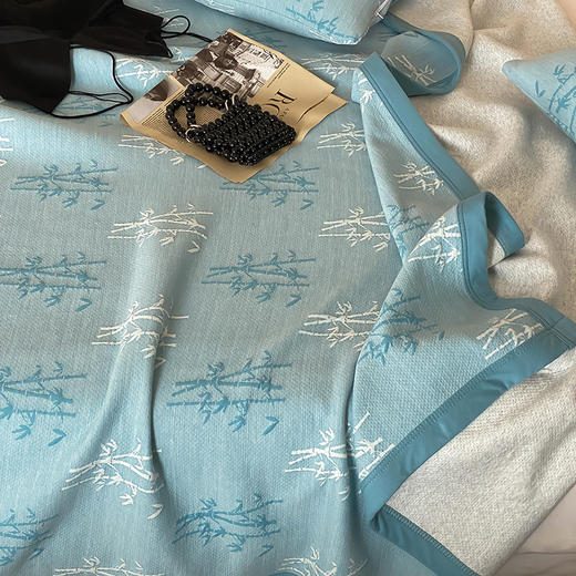 自然醒全棉针织棉提花夏被空调毯超柔裸睡针织夏凉被夏季薄款空调被盖毯可机洗MT 商品图13