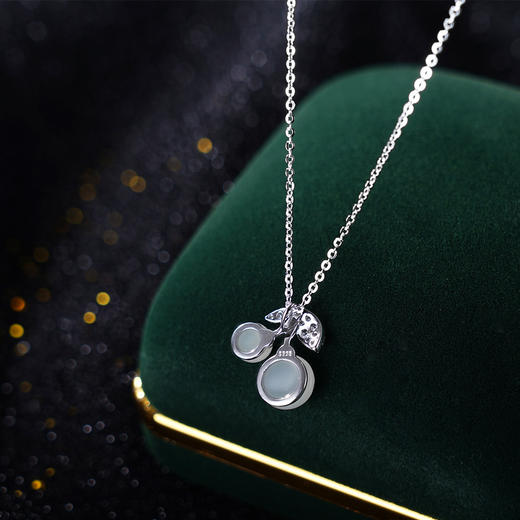 子佩集S925银【庭南翠影】套链项链【YL-4788】和田玉 商品图3