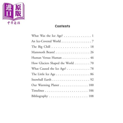 【中商原版】什么是冰河时代 What was the Ice Age 英文原版 儿童科普读本 知识百科图书 进口儿童读物 8-12岁 Who HQ系列 商品图1