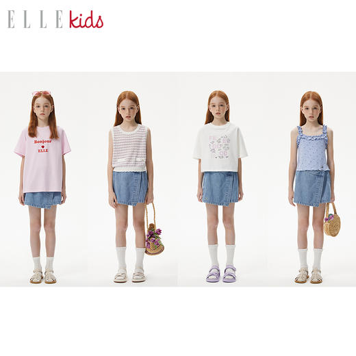 ELLEKIDS 童装 莱赛尔软牛仔百搭休闲裙裤短裤 商品图1