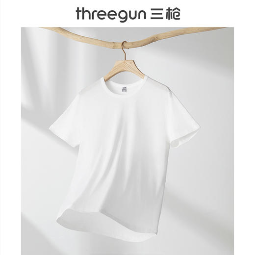 Threegun三枪 【有机棉】圆领男士短袖T恤-23787A0W1 商品图0
