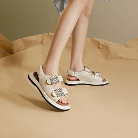 MIO米奥夏季凉鞋甜酷时髦水钻休闲凉鞋轻便通勤凉拖女M243131918