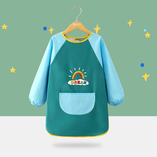 【防水防油 透气不闷】罩衣儿童防水画画衣幼儿园印制罩衣画室印字防水反穿衣男女 童围裙 商品图13