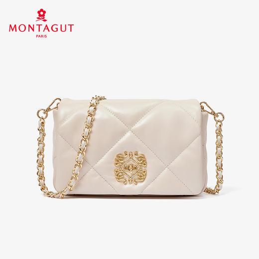 梦特娇法式时尚斜挎包女士通勤菱格单肩百搭羊皮女包 商品图7