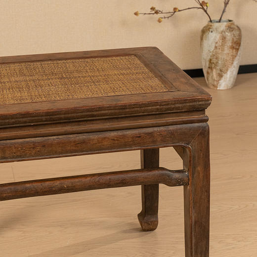 清早期 黄花梨束腰罗锅枨马蹄腿方凳 商品图1