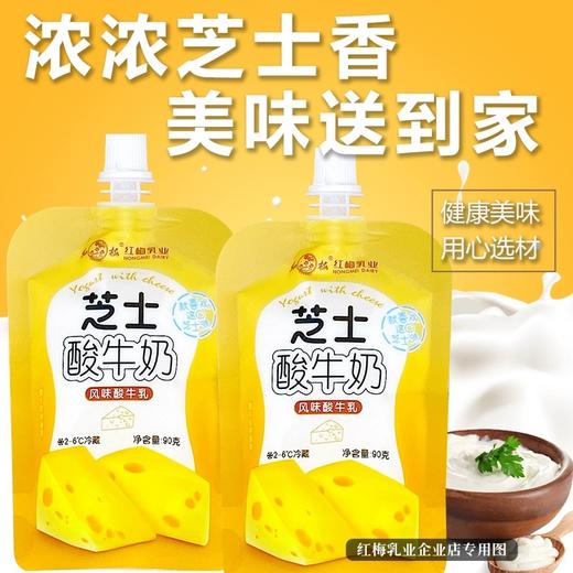 红梅乳业 芝士酸牛奶90g/袋 16袋/箱 商品图3