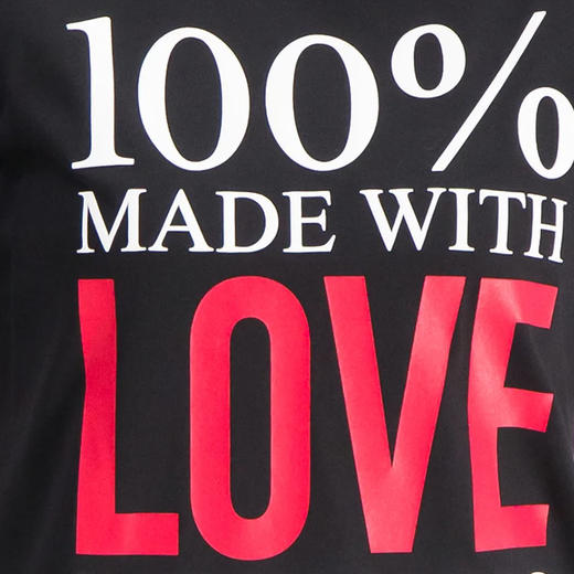 LOVE MOSCHINO 莫斯奇诺 女士字母徽标印花棉质圆领短袖T恤裙 黑色 W5A0 208M 3517 C74 商品图2