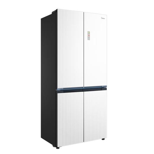 美的（Midea）冰箱527升十字四门60cm薄纯平全嵌微晶一周净味除菌智能家用冰箱BCD-527WUSGPZMA 白/蓝/灰 商品图1