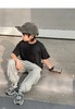 2件39.9元【童T】男童女童同款100%棉（纯色-黑色）印花T恤2025-喜出 商品缩略图1