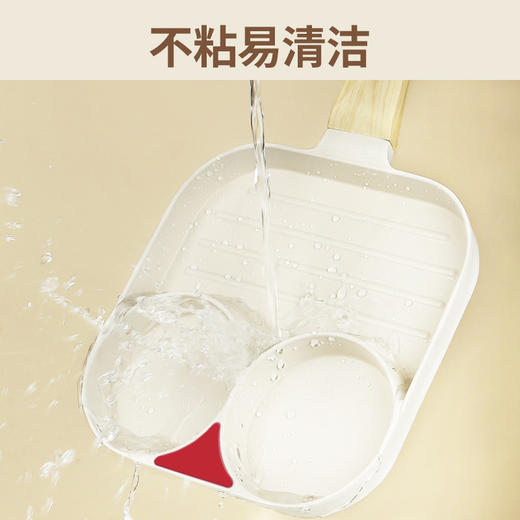 【早餐从不将就！每天3分钟花样早餐~】麦饭石二合一煎蛋锅 平底不粘鸡蛋锅 迷你煎锅早餐锅 厨房牛排锅！-QQ 商品图1