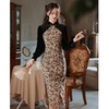 复古气质少女丝绒旗袍年轻款BJS705 商品缩略图1