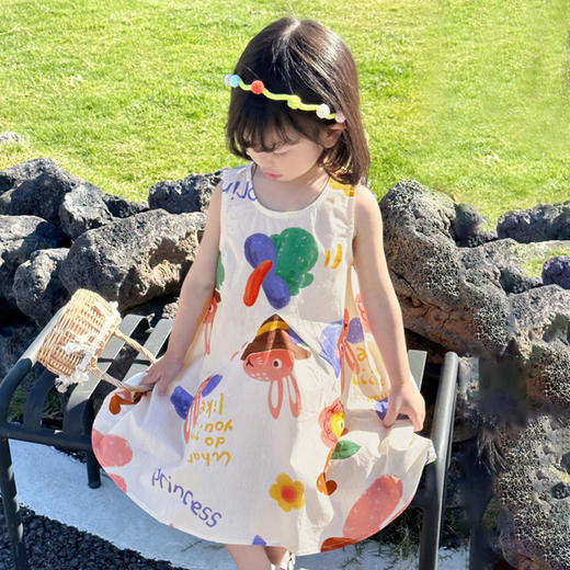贝贝怡夏装连衣裙洋气纯棉公主裙2024新款夏季薄款裙子ZB2DQ005 商品图0