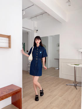 率性都市！设计感显瘦牛仔连衣裙