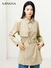 【商场同款】阿菁娜2024春季新款收腰翻领扣风衣外套A29C105001 商品缩略图2